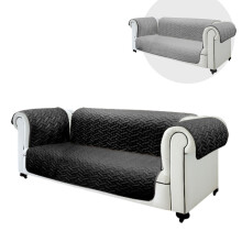 (3 Seats, Black/Grey) Sofa Cover Couch Slipcovers, Double side, Protector for Dog, Hair, Waterproof, Furniture, Different sizes and colours