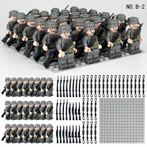 (Style C) 24pcs British German Soviet Army Square Army Military ...