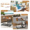 Costway Adjustable C-Shaped Bedside Table Couch Table w/ Tiltable Tabletop 5