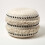 Homescapes Sahara Cream & Black Macrame Tufted Boho Pouffe 1