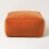 Homescapes (Orange) Velvet Pouffe Bean Cube 1