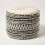 Homescapes Pryia Cream & Black Macrame Boho Pouffe 1