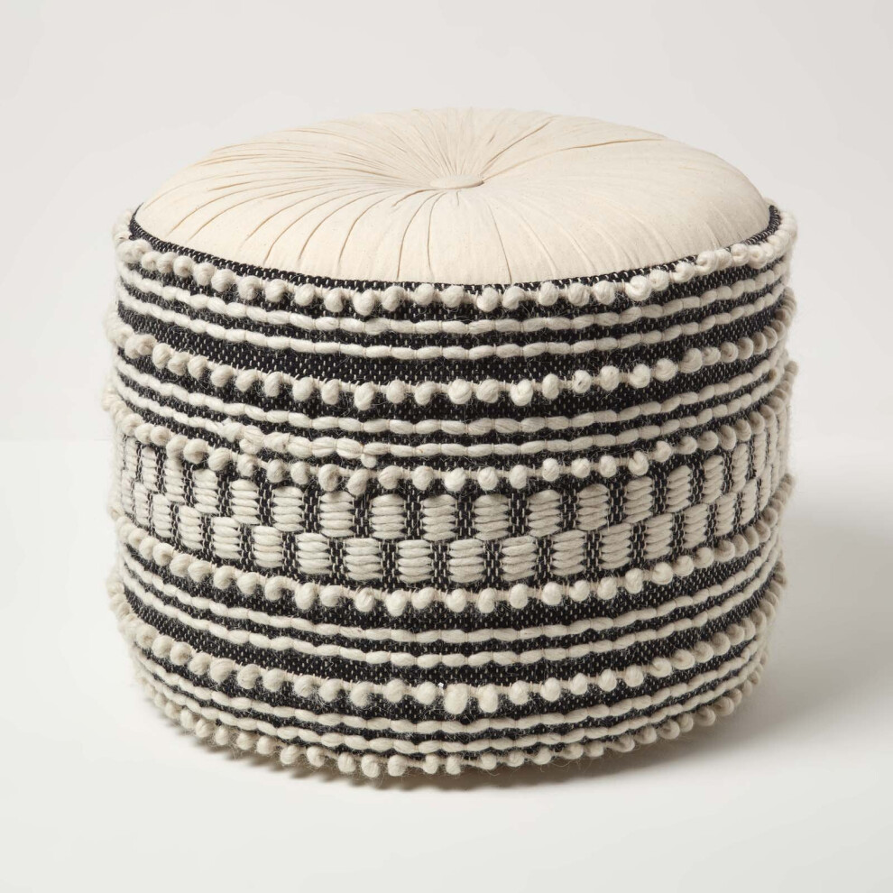 Priya Macrame Boho Pouffe