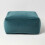 Homescapes (Green) Velvet Pouffe Bean Cube 1