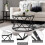 Costway Geometric Glass Coffee Table Hexagonal End Table w/ Tempered Glass Top 3