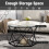 Costway Geometric Glass Coffee Table Hexagonal End Table w/ Tempered Glass Top 5