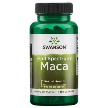 Swanson, Maca Spectre Complet, 500 mg, 100 Gélules