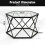 Costway Geometric Glass Coffee Table Hexagonal End Table w/ Tempered Glass Top 2