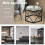 Costway Geometric Glass Coffee Table Hexagonal End Table w/ Tempered Glass Top 8