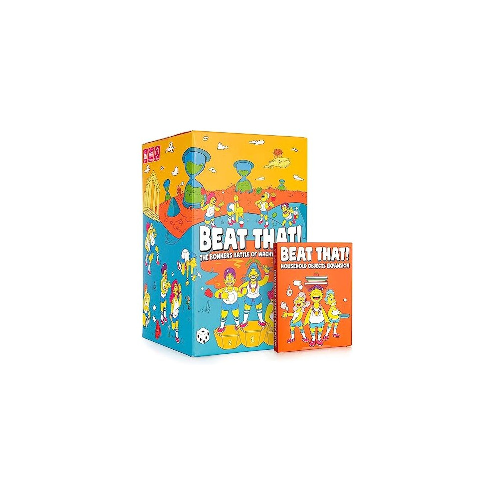 Beat That! - Main Game & Household Objects Expansion Bundle - Party Games & Family Games, Games for Adults & Family Games for Kids and Adults