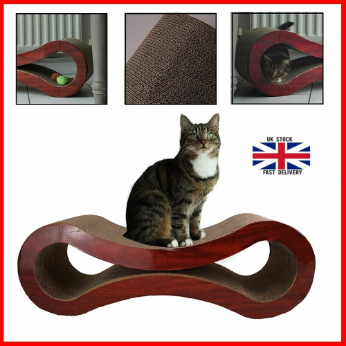 Cat Scratching Post Lounge Bed, Cat Scratcher Cardboard Durable 1