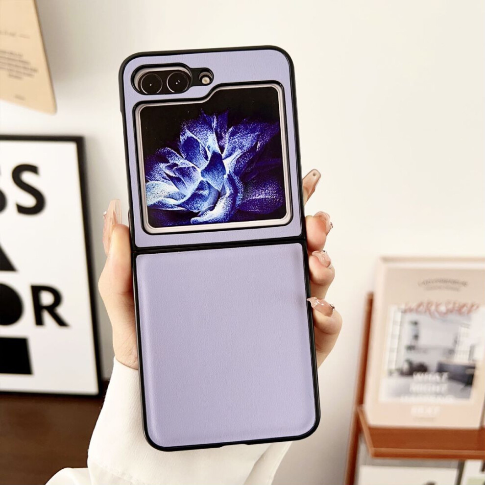 (purple) Case For Samsung Z Flip 5 Case Anti-shock Anti-slip Full Protective Phone Back Cover