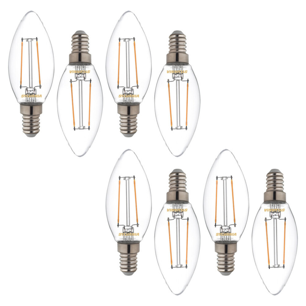 Litecraft Light (8 Pack) Bulb E14 Edison Screw Candle Small