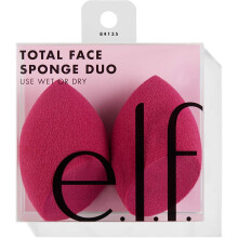 elfo. Cosmetici Total Face Sponge Duo 2 Count Rosa Fucsia