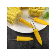 6 Stainless steel Corn Skewers Mini Corn On The Cob Holder BBQ