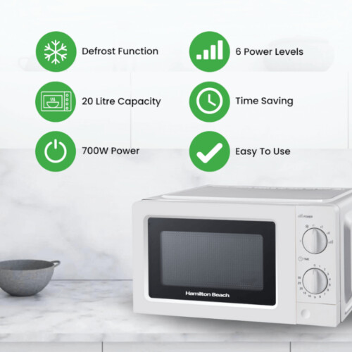 Hamilton Beach Hamilton Beach 20L Standard White Microwave 2