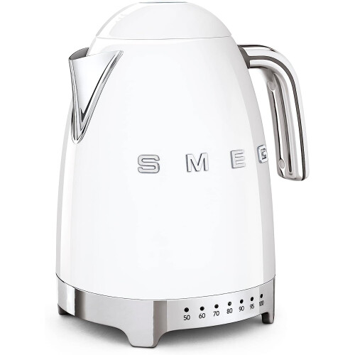 Smeg KLF04WHUK 1.7Ltr Variable Temperature Controlled Kettle & TSF03WHUK 4 Slice Toaster in
