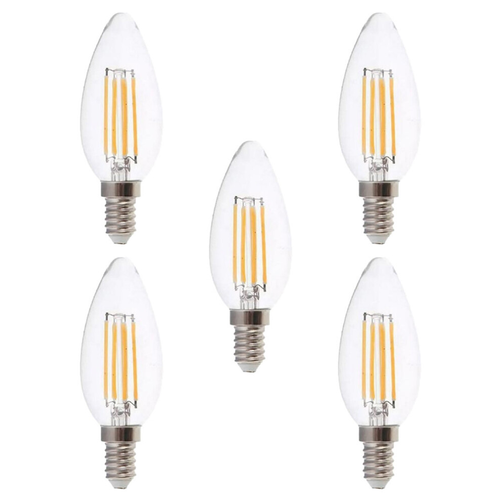 Litecraft Light (5 Pack) Bulb E14 Edison Screw Candle Small