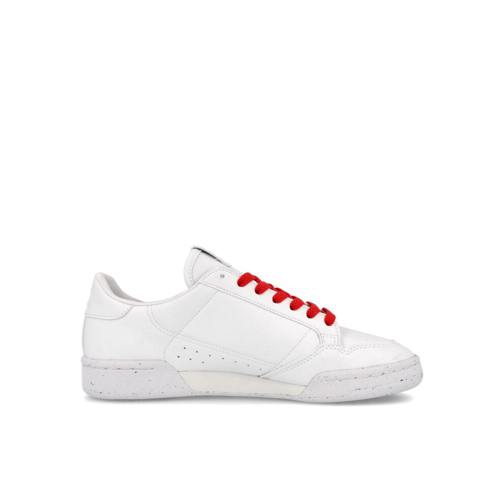 (8, White) Adidas Continental 80 Lace-Up White Smooth Leather Mens Trainers FU9787 (UK )