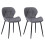 Charles Jacobs (Fabric Grey) Charles Jacobs Set of 2 Diamond Patterned Dining Chair 1