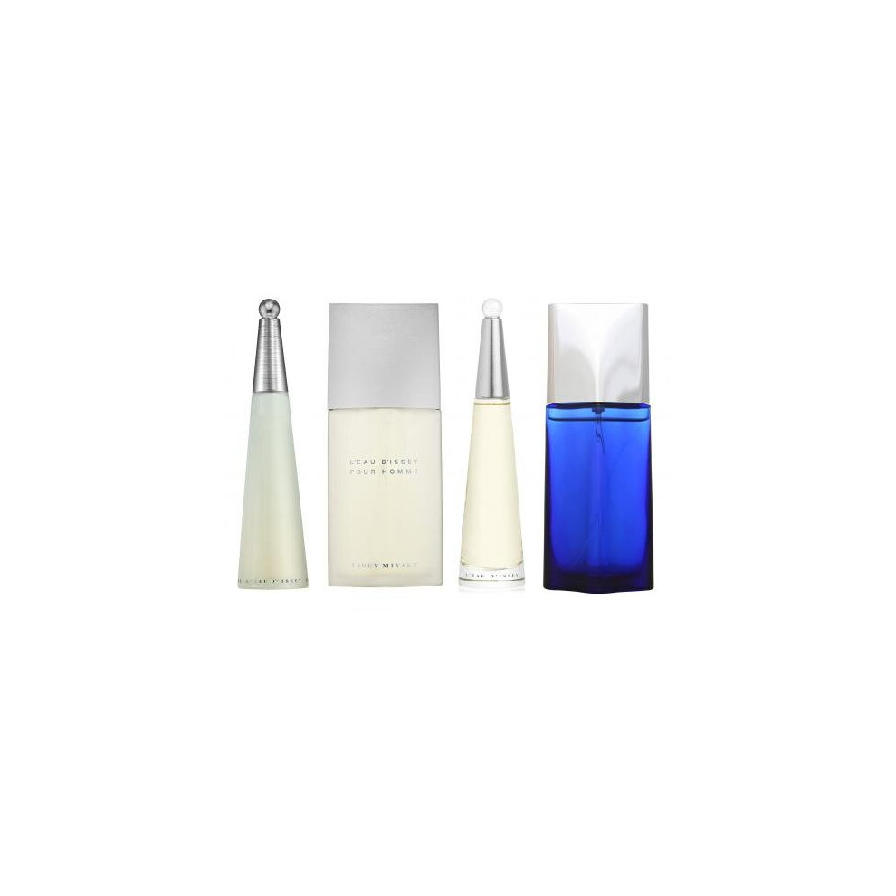 Issey Miyake 4 Pcs Mini Set: 3Ml Edt For Women + 7 Ml Edt For Men+3 Ml Edp For Women + 7 Ml Blue Edt For Men