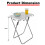 (White) AAMEN Folding Snack Table, Indoor Outdoor Coffee Drink, 7
