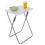 (White) AAMEN Folding Snack Table, Indoor Outdoor Coffee Drink, 4