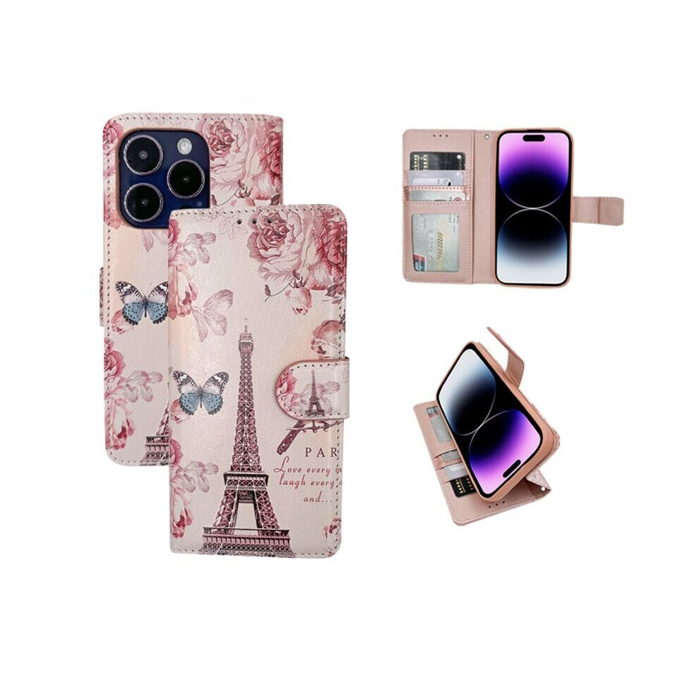 For Iphone 14 Pro Max Leather Wallet Case Cover Eiffel Tower Design Not,Specified 5060514720363