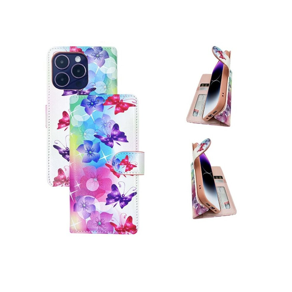 For Iphone 14 Pro Max Leather Wallet Case Colour Butterfly Design Not,Specified 5060514720370