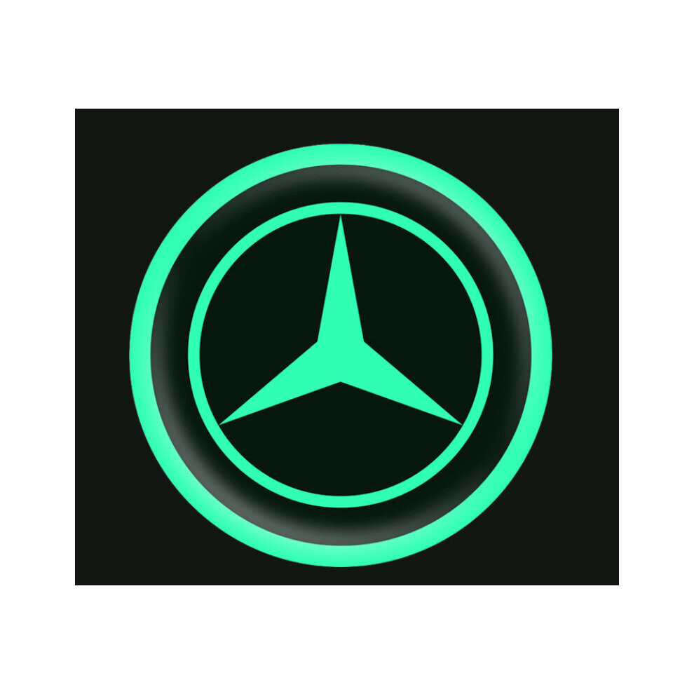 (Benz 7Cm Luminous Sticker) 5Pcs Car Badge Emblem Luminous Stickers Decals 5701510948619