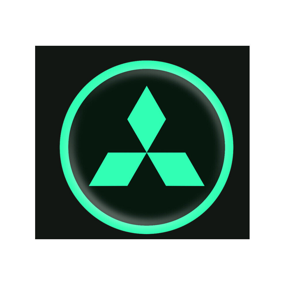 (Mitsubishi 7Cm Luminous Sticker) 5Pcs Car Badge Emblem Luminous Stickers Decals 5701510948695