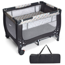 Bassinet Cot Bed Toddler Activity Center Foldable Baby Playpen withBag