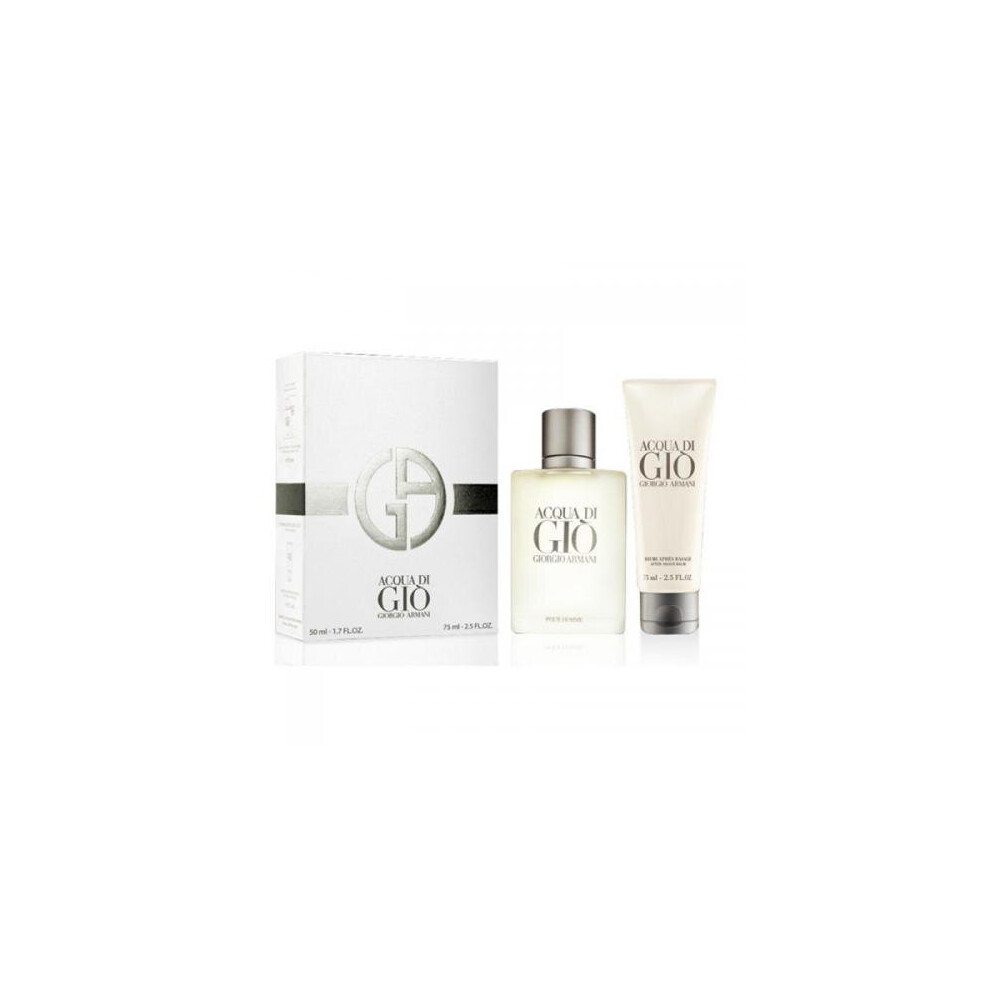 Acqua Di Gio 2 Pcs Set For Men: 1.7 Edt Sp + 2.5 Aftershave Balm