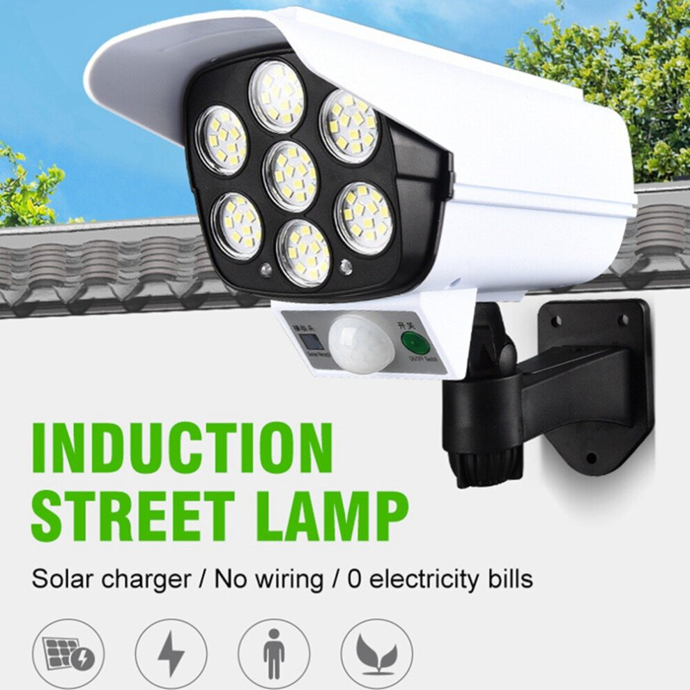 Solar Power Dummy Security Camera Fake LED Wall Light Outdoor Lamp UK