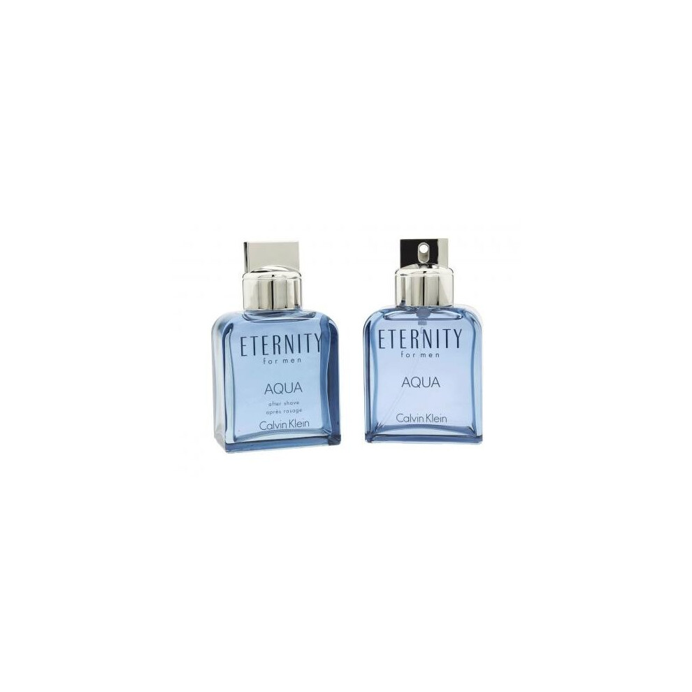 Eternity Aqua 2 Pcs Set For Men: 3.4 Edt Sp + 3.4 Aftershave Splash