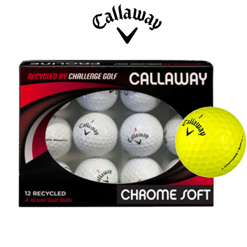 (Chrome Soft X - White) Callaway Chrome Soft GOLF BALLS Recycled GRADE A