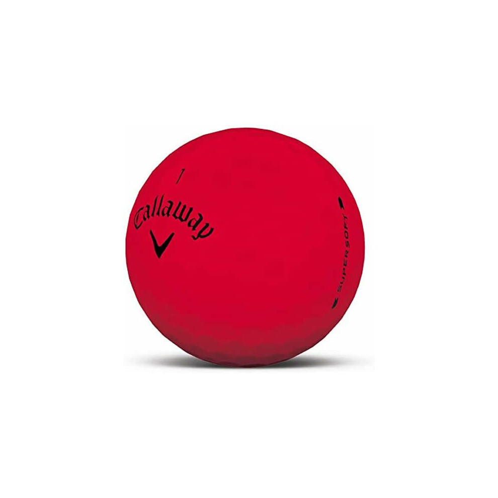 (Red) Callaway SuperHot Matte Coloured GOLF BALLS Recycled