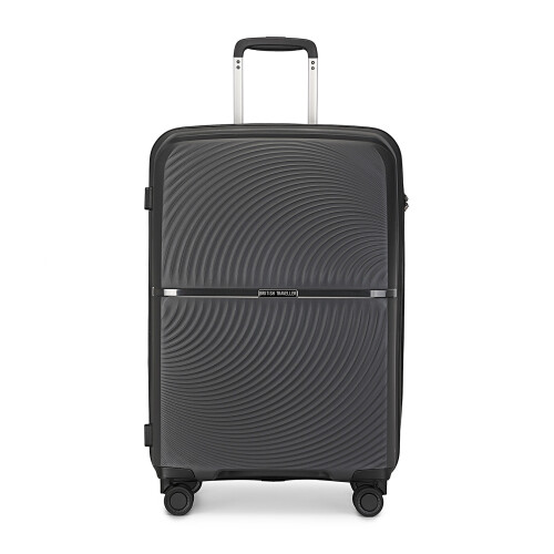 (28 inch) Black Texture Design 14/20/24/28 Inch PP Hard Shell Suitcase