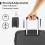 (20 inch) Black Texture Design 14/20/24/28 Inch PP Hard Shell Suitcase 7