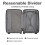 (20 inch) Black Texture Design 14/20/24/28 Inch PP Hard Shell Suitcase 8