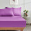 (Single Fitted Sheet) Hotel Quality Soft Fitted Sheets Purple Bed Sheet 6