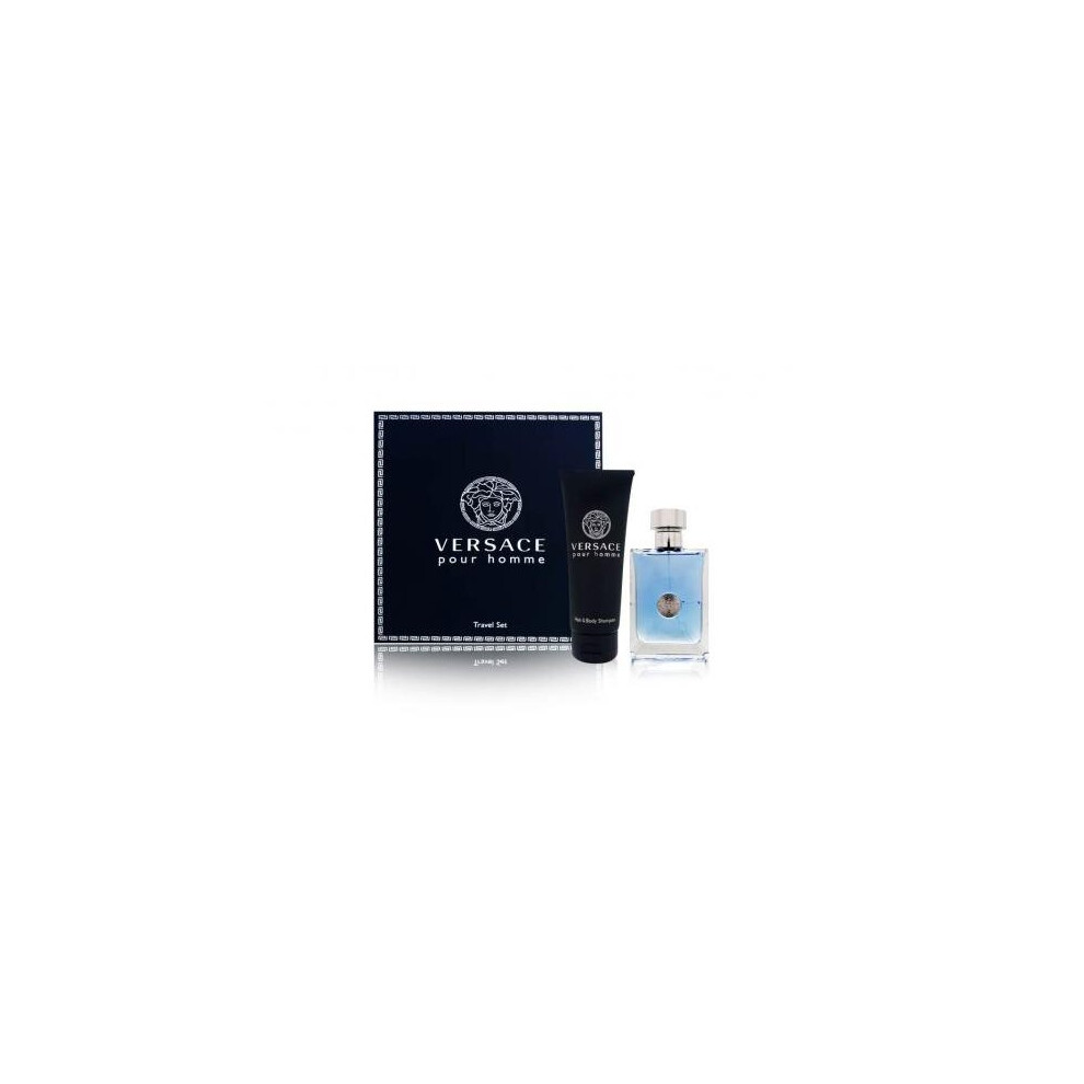 Versace Pour Homme 2 Pcs Set: 1 Oz Edt Sp + 1.7 Hair & Body Shampoo