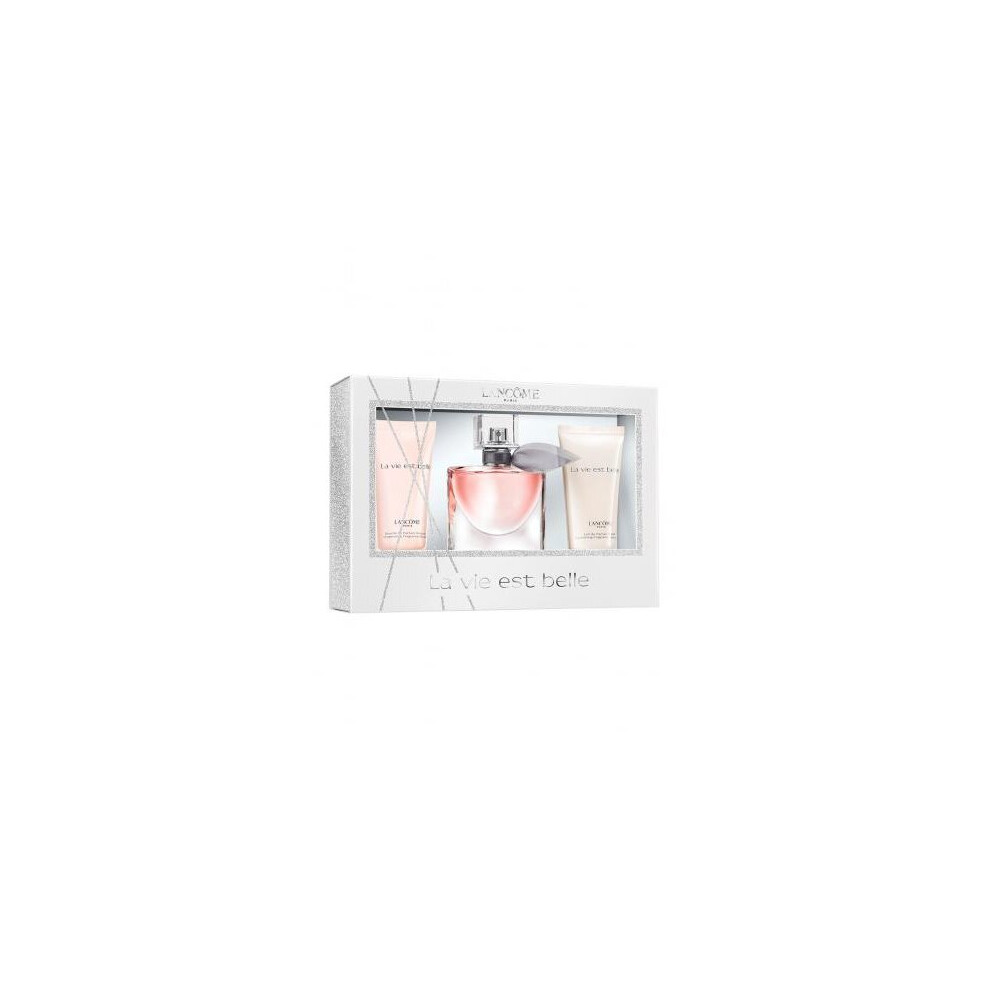 Lancome La Vie Est Belle 3 Pcs Set: 1 Oz Eau De Parfum Spray + 1.7 Body Lotion + 1.7 Shower Gel