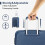 (24 inch) Navy Texture14/20/24/28Inch PP Hard Shell Suitcase 9