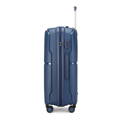(24 inch) Navy Texture14/20/24/28Inch PP Hard Shell Suitcase 2