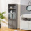 Costway Tall Bathroom Storage Cabinet Freestanding Kitchen Pantry Cupboard 3