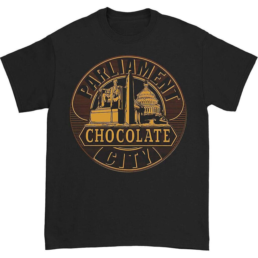 Sibeinuo (M) George Clinton Parliament Funkadelic Chocolate City T-Shirt Black,Brown