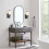 Living And Home Modern Oval LED Wall Mirror Metal Framed 5