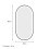 Living And Home Modern Oval LED Wall Mirror Metal Framed 6