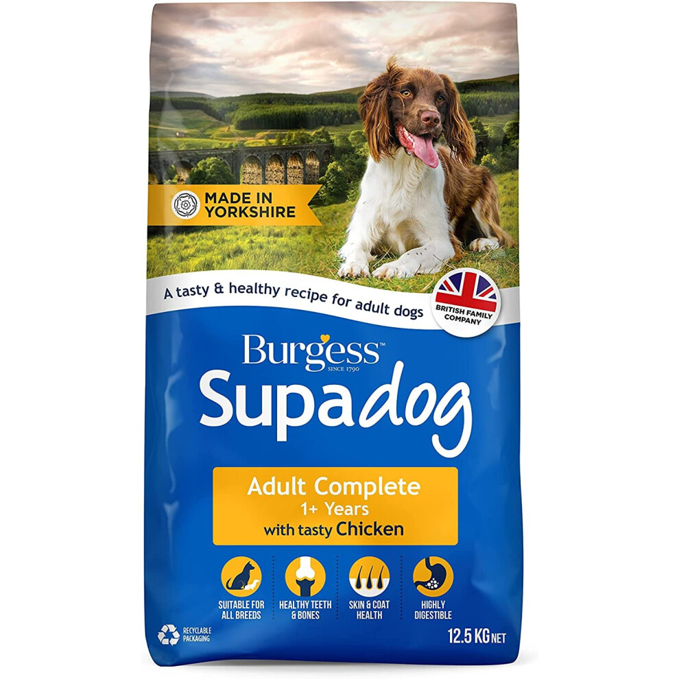 Burgess Pet Care Burgess Supadog Adult Dry Dog Food With Tasty Chicken 12.5 Kg